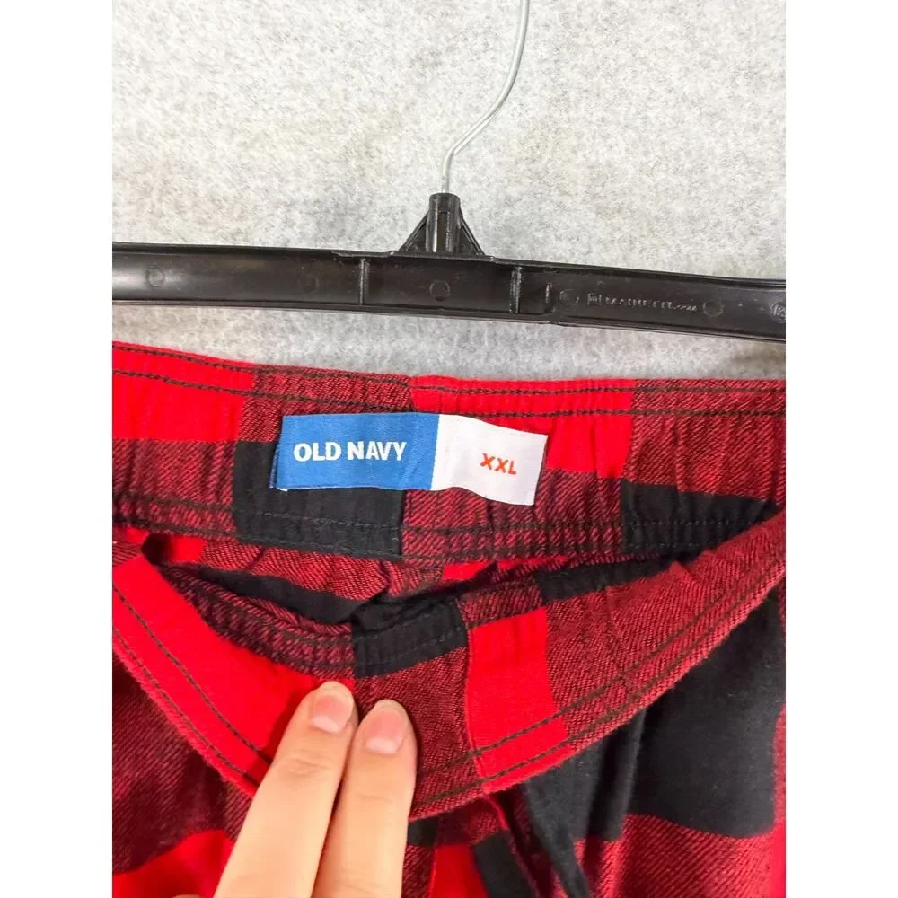 Old Navy Women’s XXL Red Black Buffalo Plaid Flannel Pajama Pants 3720